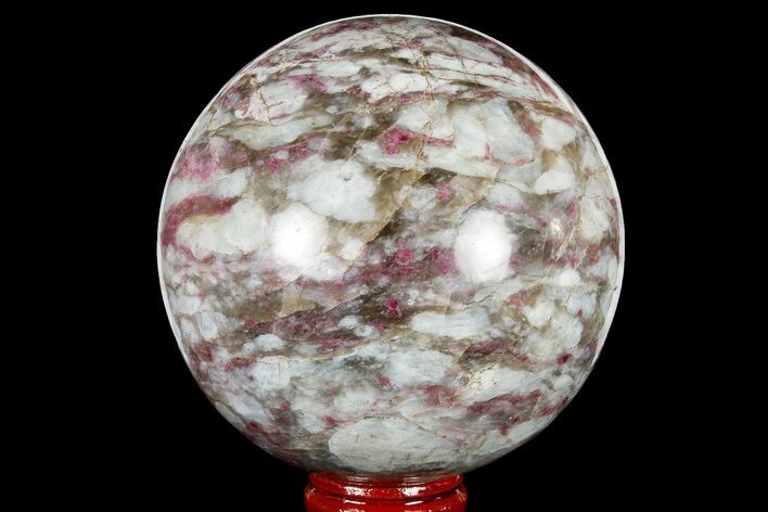 Polished Rubellite (Tourmaline) & Quartz Sphere - Madagascar #182221